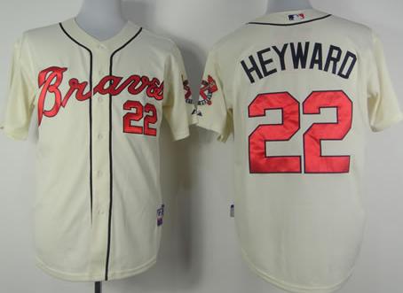 Cheap Atlanta Braves 22# Jason Heyward Cream 2012 Cool Base MLB Jerseys For Sale