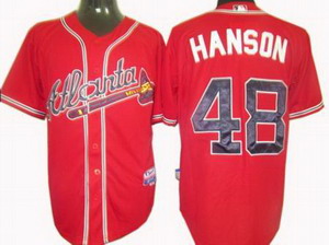 Cheap Atlanta Braves 48 Hanson jerseys red For Sale