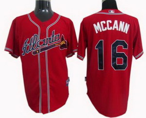 Cheap Atlanta Braves 16 Brian McCann jerseys red For Sale