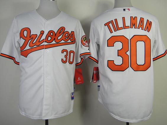 Baltimore Orioles 30 Chris Tillman White MLB Baseball Jersey