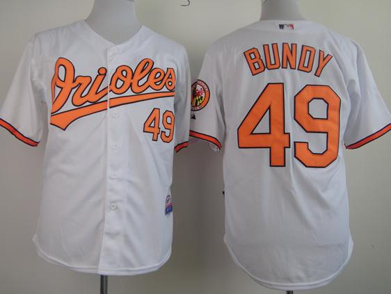 Cheap Baltimore Orioles 49 Dylan Bundy White Cool Base MLB Baseball Jersey For Sale