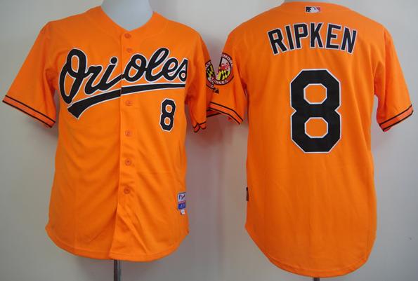 Cheap Baltimore Orioles 8 Cal Ripken Orange Cool Base MLB Jersey For Sale