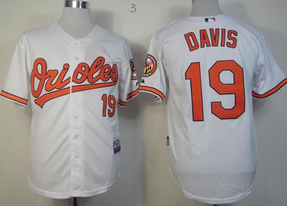 Cheap Baltimore Orioles 19 Chris Davis White Cool Base MLB Jerseys For Sale