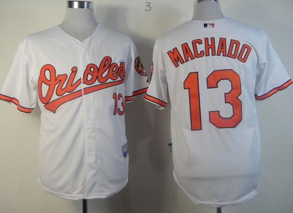 Cheap Baltimore Orioles 13 Manny Machado White Cool Base MLB Jerseys For Sale