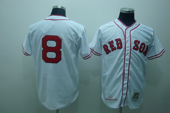Cheap Boston Red Sox 8 Carl Yastrzemski white 1967 Mitchell and ness Jerseys For Sale