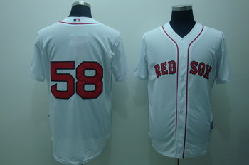 Cheap Boston Red Sox 58 Jonathan Papelbon White Jerseys For Sale