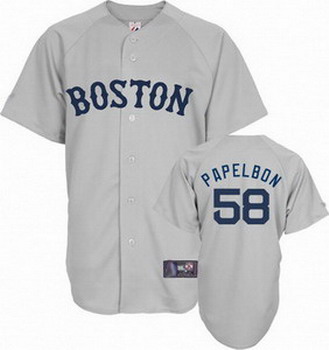 Cheap Boston Red Sox 58 Jonathan Papelbon grey For Sale