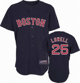 Cheap Boston Red Sox 25 LOWELL Navy blue Jerseys For Sale