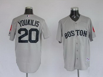 Cheap Boston Red Sox 20 Youkilis Grey For Sale