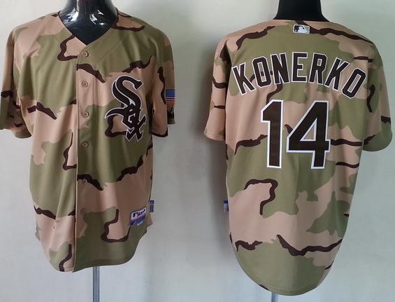 Cheap Chicago White Sox 14 Paul Konerko Camo Style MLB Jerseys For Sale