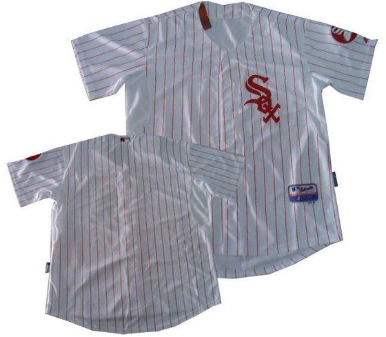 Cheap Chicago White Sox Blank White Red Strip MLB Jerseys For Sale