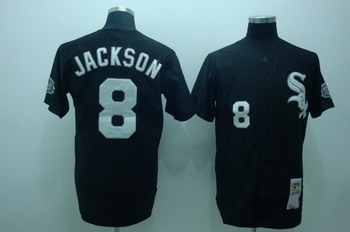 Cheap Chicago White Sox 8 jackson black jerseys mitchell and ness For Sale