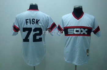 Cheap Chicago White Sox Carlton Fisk 72 Throwback White Jersey For Sale