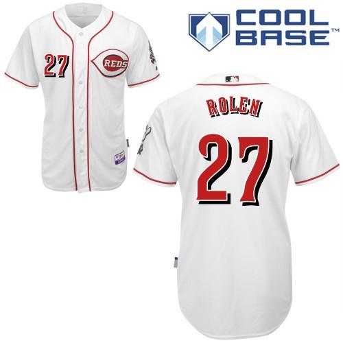Cheap Cincinnati Reds 27 Scott Rolen White Cool Base Jerseys For Sale
