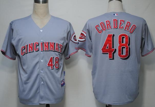 Cheap Cincinnati Reds 48 Cordero Grey Cool Base MLB Jersey For Sale