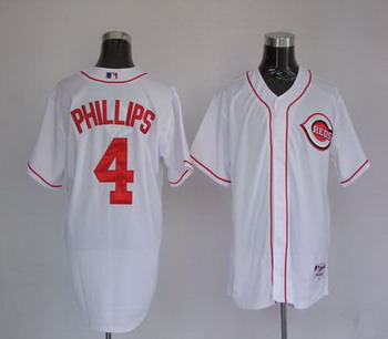 Cheap Cincinnati Reds Brandon Phillips White Jersey 4 For Sale