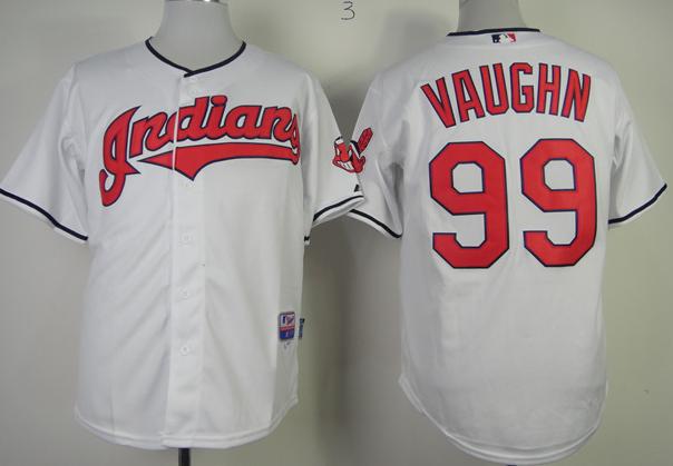 Cheap Cleveland Indians 99 Ricky Vaughn White Cool Base MLB Jerseys For Sale