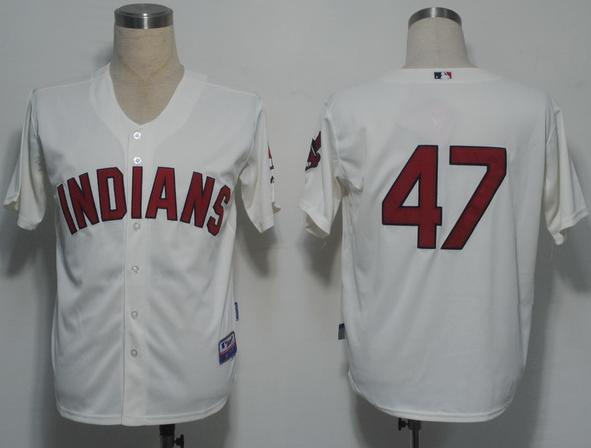 Cheap Cleveland Indians 47 Duncan Cream Cool Base MLB Jerseys For Sale