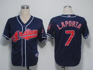Cheap Cleveland Indians 7 Laporta Blue Cool Base MLB Jerseys For Sale