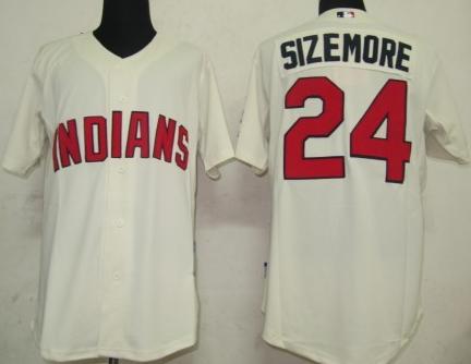Cheap Cleveland Indians 24 Sizemore Cream MLB Jerseys For Sale