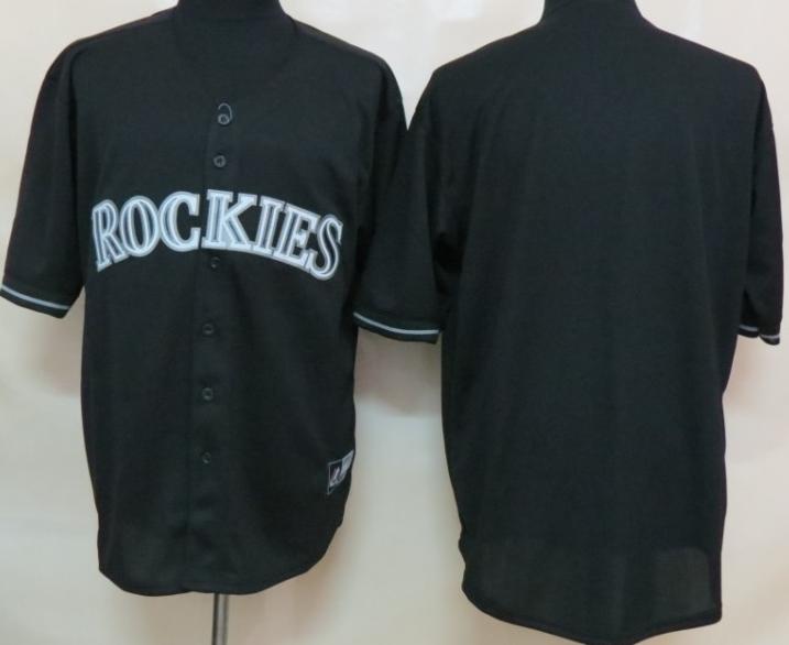 Cheap Colorado Rockies Blank Black Fashion MLB Jerseys For Sale