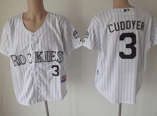 Cheap Colorado Rockies 3 Michael Cuddyer White MLB Jersey For Sale