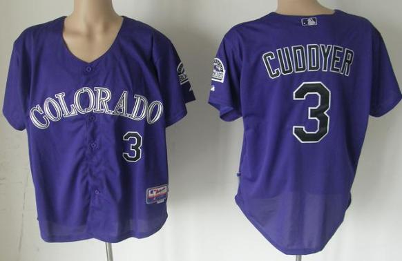 Cheap Colorado Rockies 3 Michael Cuddyer purple MLB Jersey For Sale