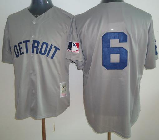Cheap Detroit Tigers 6 Al Kaline Grey Throwback M&N MLB Jersey For Sale