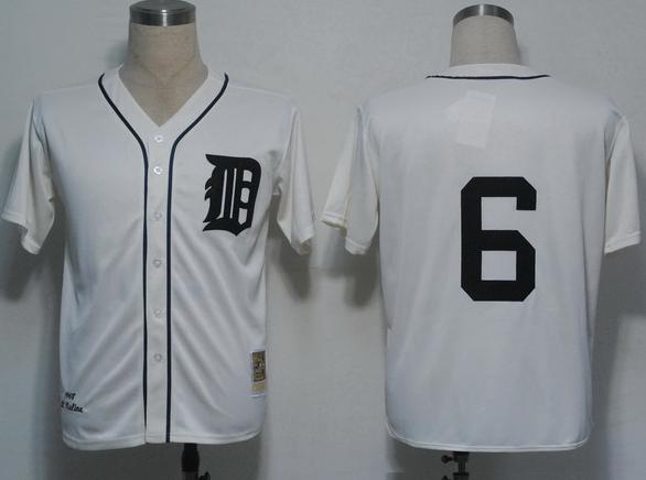 Detroit Tigers 6 Haline Cream M&N 1968 MLB Jerseys