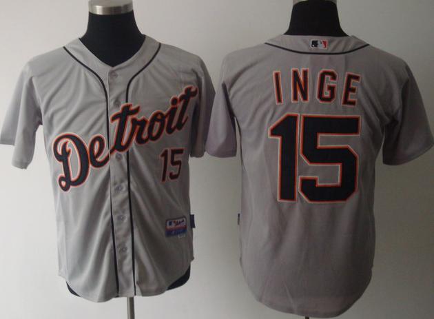 Cheap Detroit Tigers 15 Inge Grey MLB Jersey For Sale
