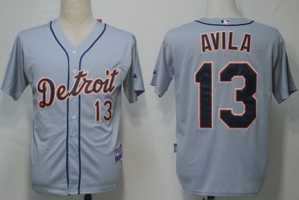 Cheap Detroit Tigers 13 Avila Grey MLB Jerseys For Sale