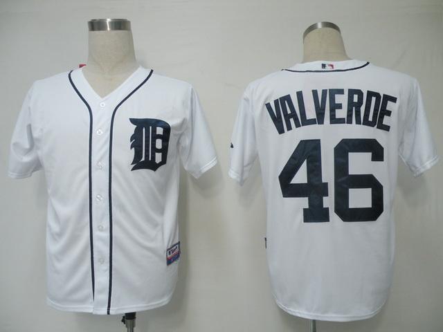 Cheap Detroit Tigers 46 Valverde White MLB Jersey For Sale