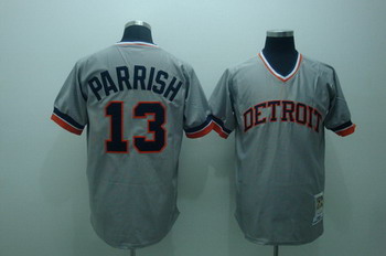 Cheap Detroit Tigers 13 parrish grey Jerseys mitchell and ness For Sale