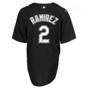Cheap Florida Marlins Jersey 2 Hanley Ramirez BP Jerseys Black For Sale