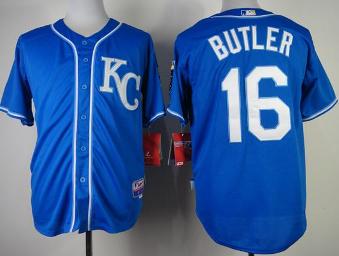 Cheap Kansas City Royals 16# Billy Butler Blue Cool Base MLB Jersey For Sale