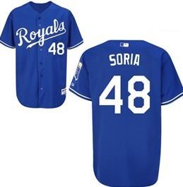 Kansas City Royals 48 Soria Navy Blue Jersey