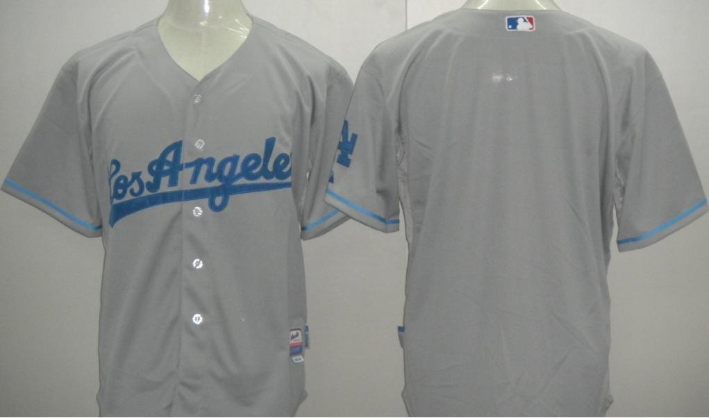 Cheap Los Angeles Dodgers Blank Grey MLB Jerseys For Sale