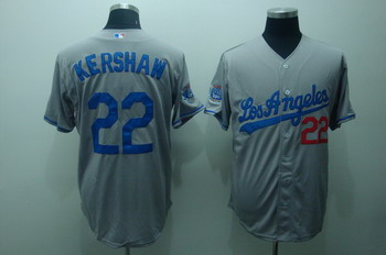 Cheap Los Angeles Dodgers 22 Clayton Kershaw Gray Jerseys Coolbase For Sale