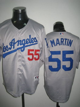 Cheap Los Angeles Dodgers Russell Martin 55 GRAY Jerseys For Sale
