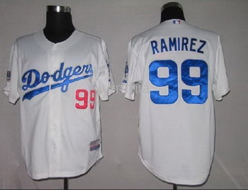 Cheap Los Angeles Dodgers Manny Ramirez 99 white jerseys For Sale