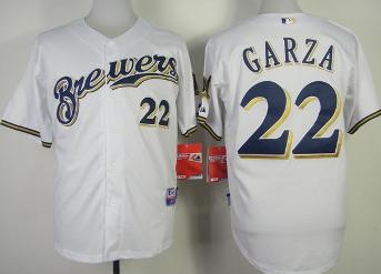 Cheap Milwaukee Brewers 22 Matt Garza White Cool Base MLB Jerseys For Sale
