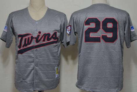 Cheap Minnesota Twins 29 Rod Carew Grey M&N MLB Jerseys For Sale