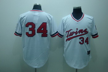 Cheap Minnesota Twins Kirby Puckett Cooperstown Throwback white Jersey For Sale