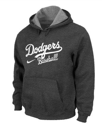 Cheap Los Angeles Dodgers Pullover MLB Hoodie D.Grey For Sale