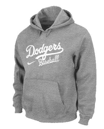 Cheap Los Angeles Dodgers Pullover MLB Hoodie Grey For Sale