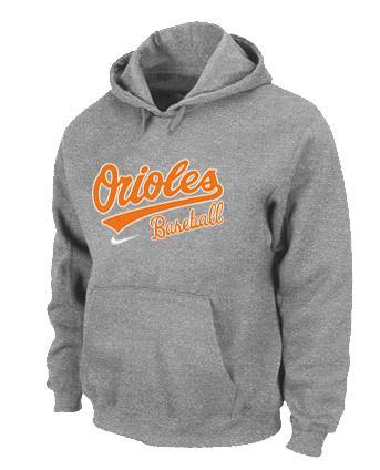 Cheap Baltimore Orioles Pullover MLB Hoodie Grey For Sale
