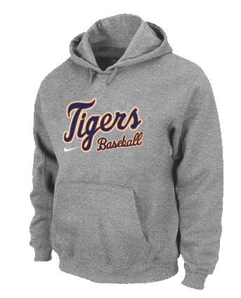 Cheap Detroit Tigers Pullover MLB Hoodie Grey For Sale