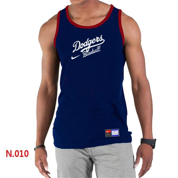 Cheap Nike Los Angeles Dodgers Home Practice men Tank Top D.Blue For Sale