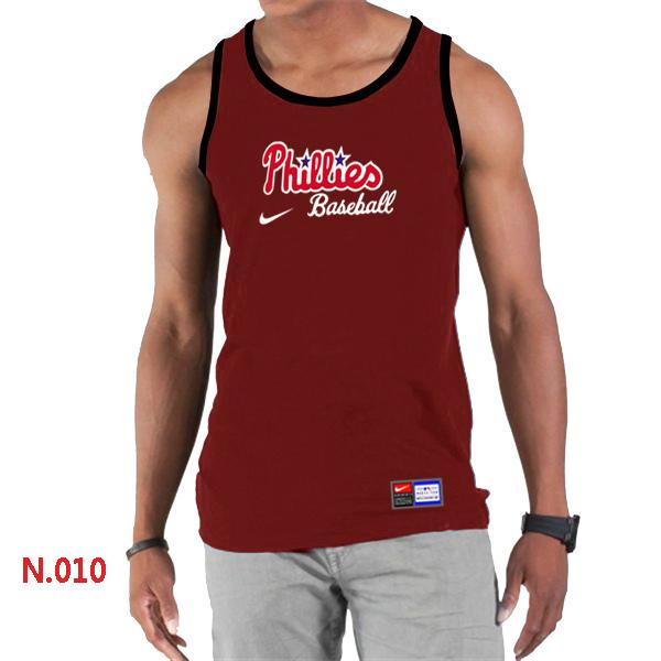 Cheap Nike Philadelphia Phillies Home Practice men Tank Top Red For Sale