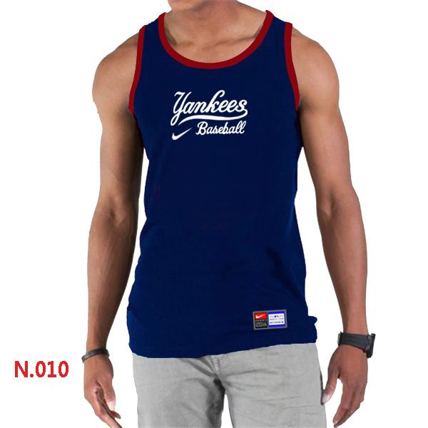 Cheap Nike New York Yankees Home Practice men Tank Top D.Blue For Sale